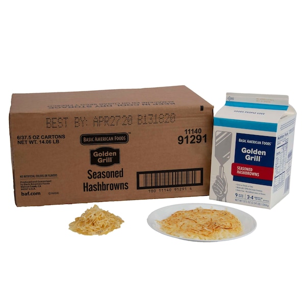 Baf Golden Grill Golden Grill Gluten Free Golden Grill Hashbrown Potato 37.5 oz., PK6 91291 - main